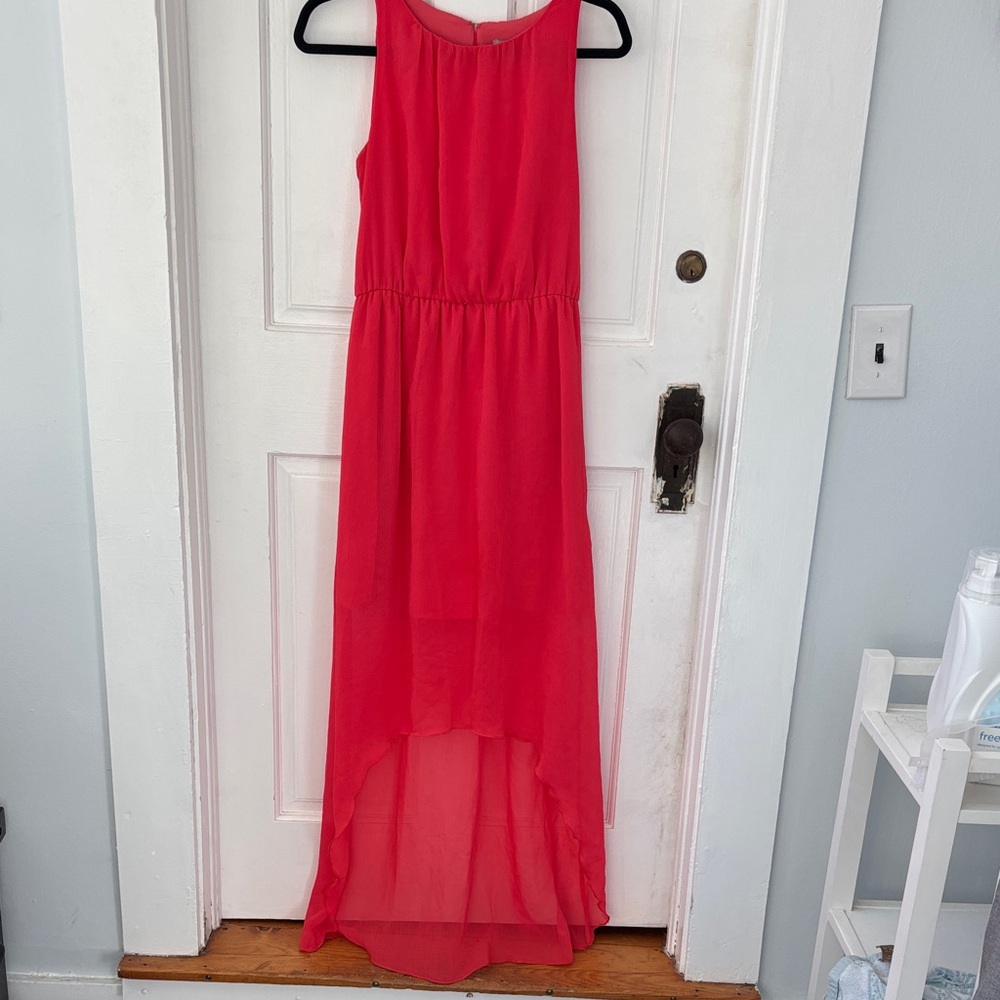 Danny & Nicole Vibrant Red High Low Dress
